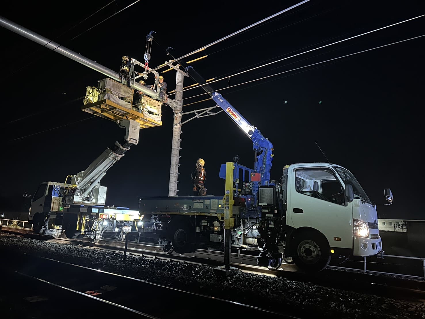Oドラムき電ちょう架線化工事【穂積～大垣間】